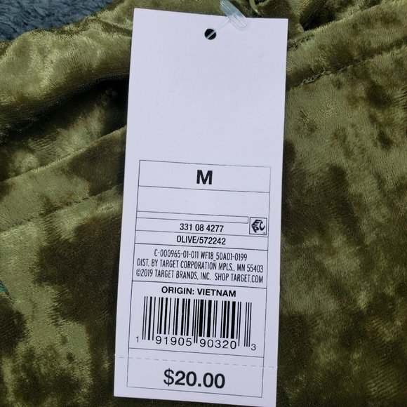 Wild Fable Women's Ruched Slip Dress Spaghetti Straps Stretch Olive Medium - Picture 11 of 11